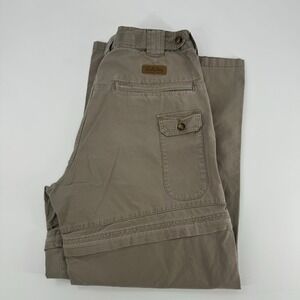 Cabela's Convertible Cargo Pants Mens 36 Reg Tan Outdoor‎ Hiking Zip Off
